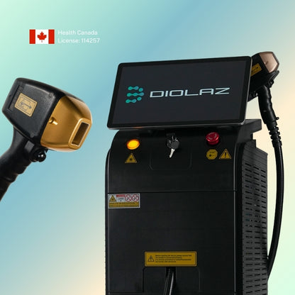 Appareil d'épilation laser homologué par Santé Canada DioLaz, 3 longueurs d'onde