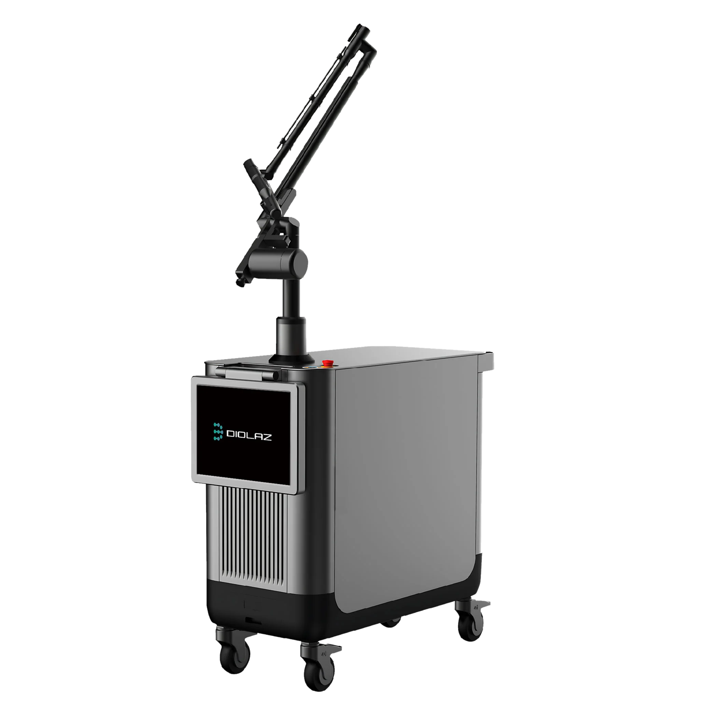 Angled view of the DioLaz Picosecond Laser system on a transparent background